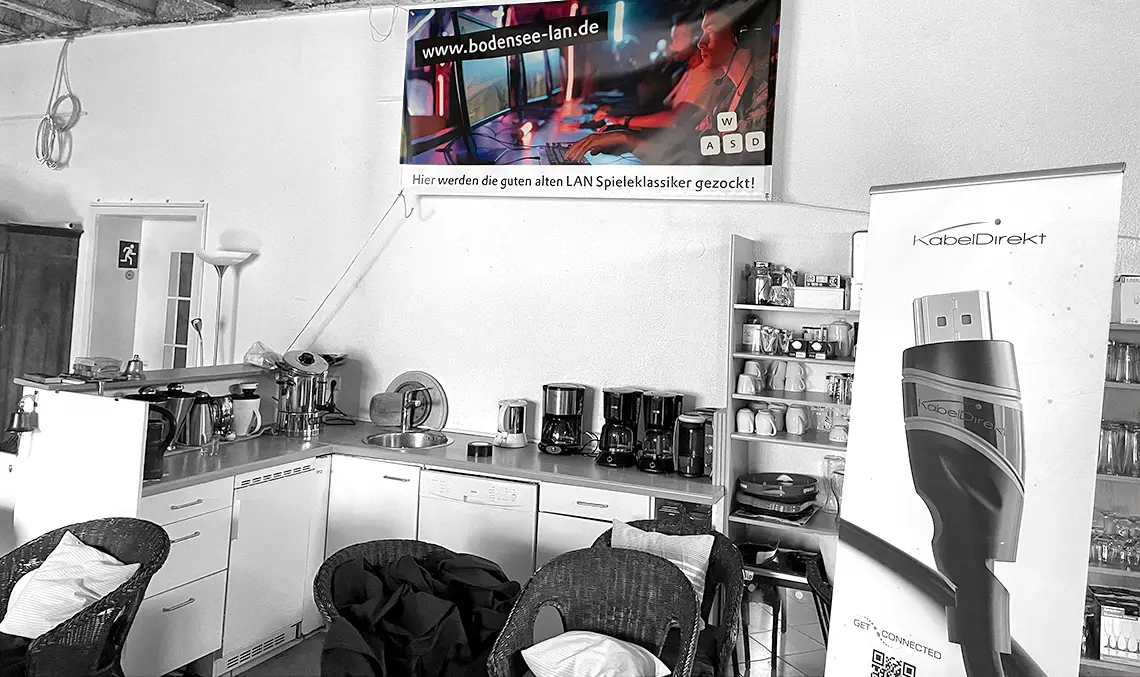 In unserer Küche kann die nächste Gaming-Strategie besprochen werden